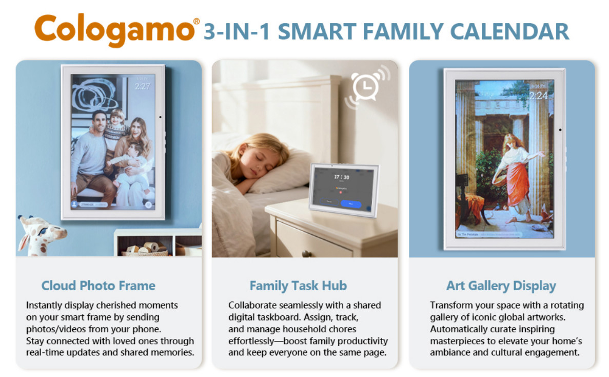Smart Digital Calendar & Chore Chart, 1920 * 1080P Full HD Touchscreen 10.1 inch