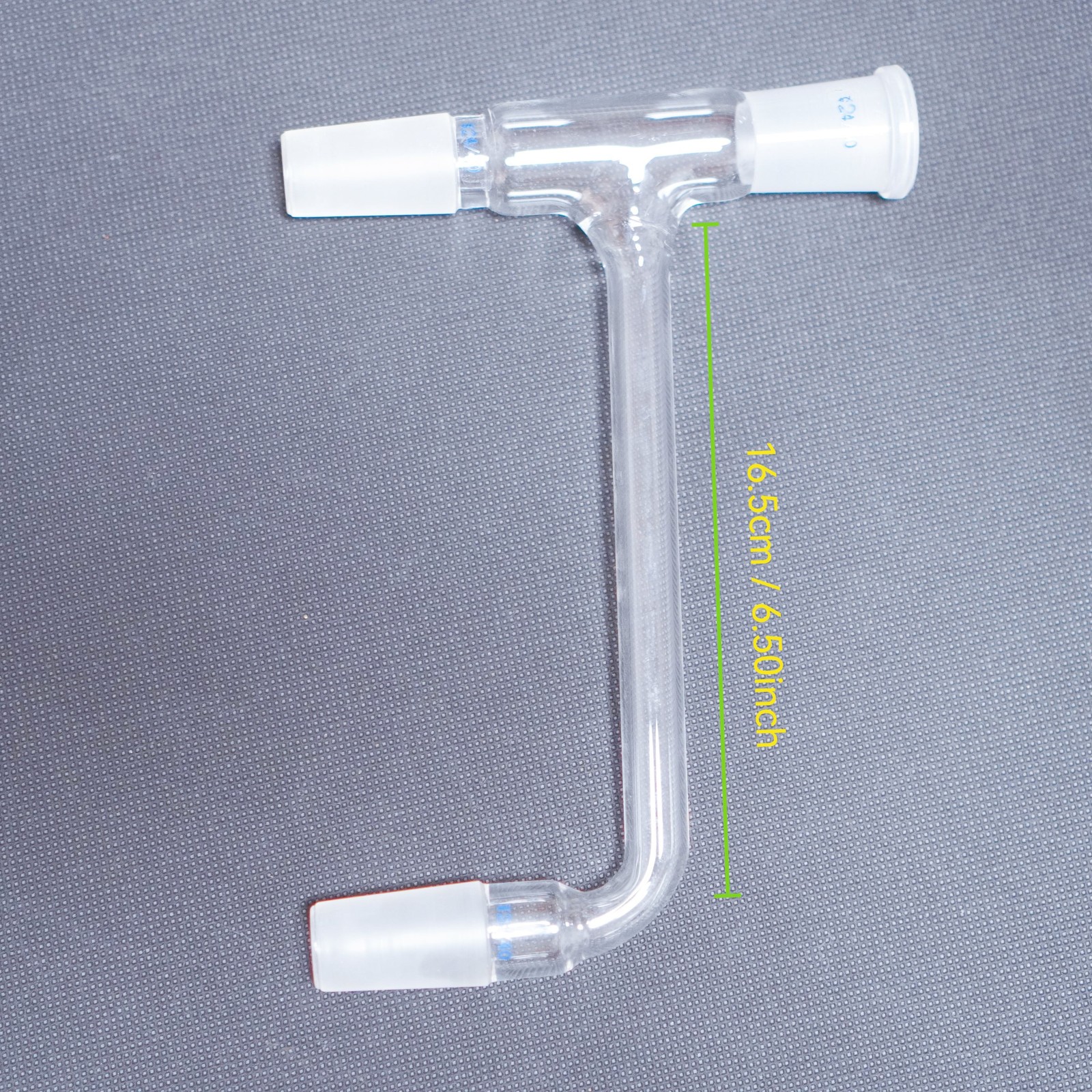 Laboratory glass 3-way connecting tube distillation head lab glassware supplier