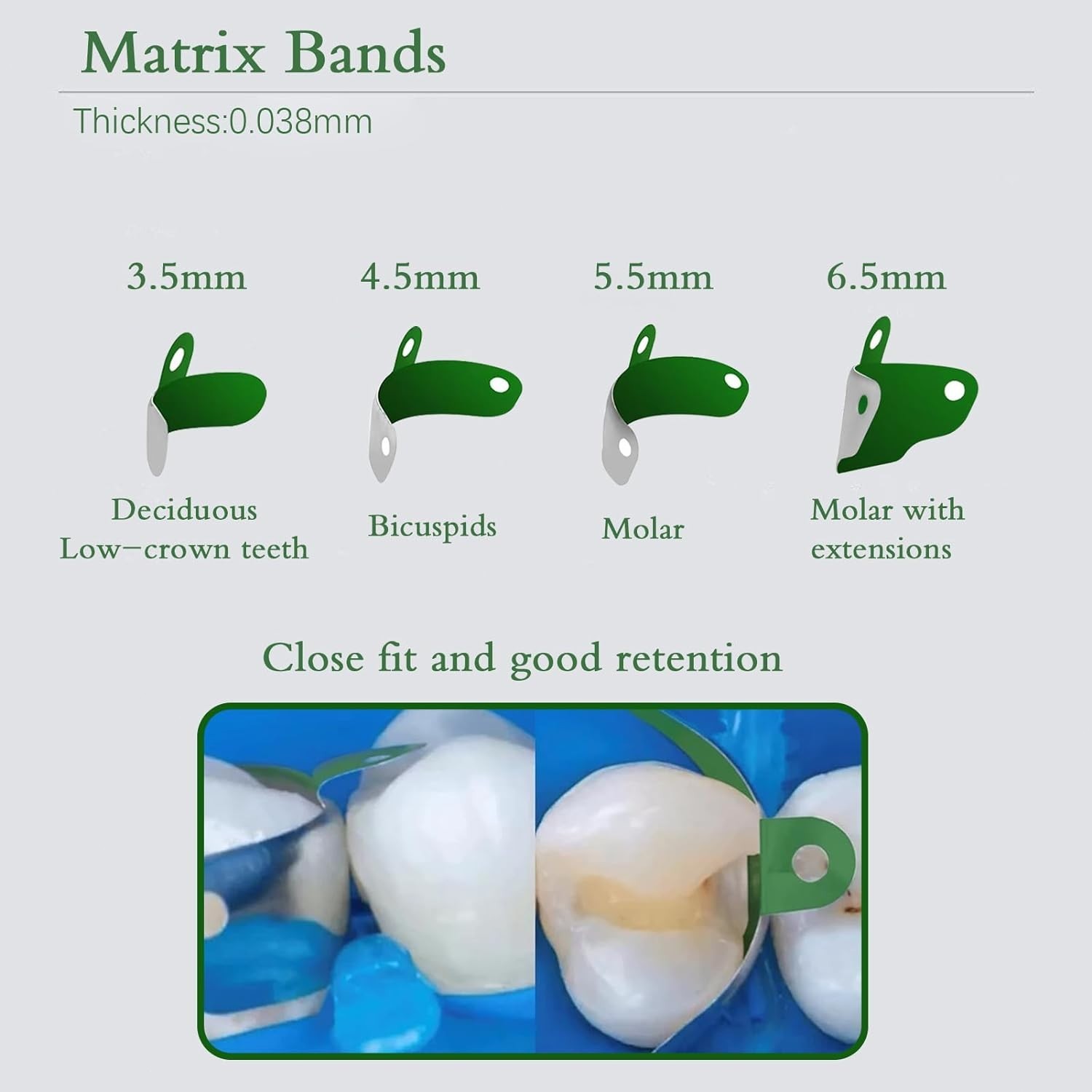 Dental Matrix Bands Ring Sectional Matrice Clamp Wedges Fit Palodent V3 System