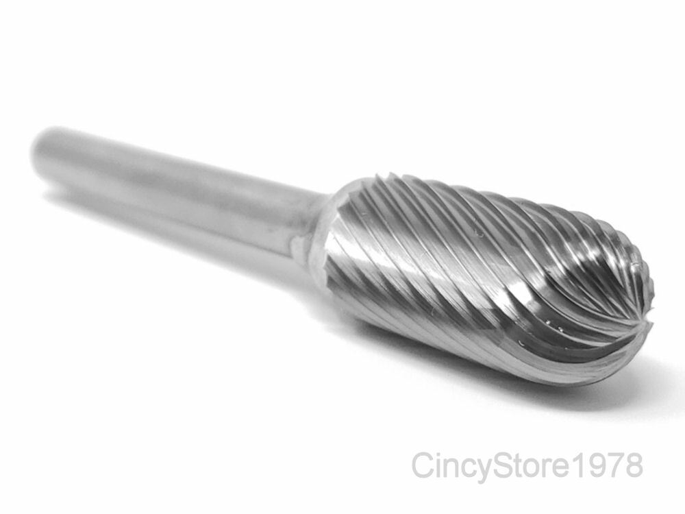 SC5S Cylindrical Radius 1/2″ Carbide Burr Bur Tool Die Grinder Bit 1/4″ Shank