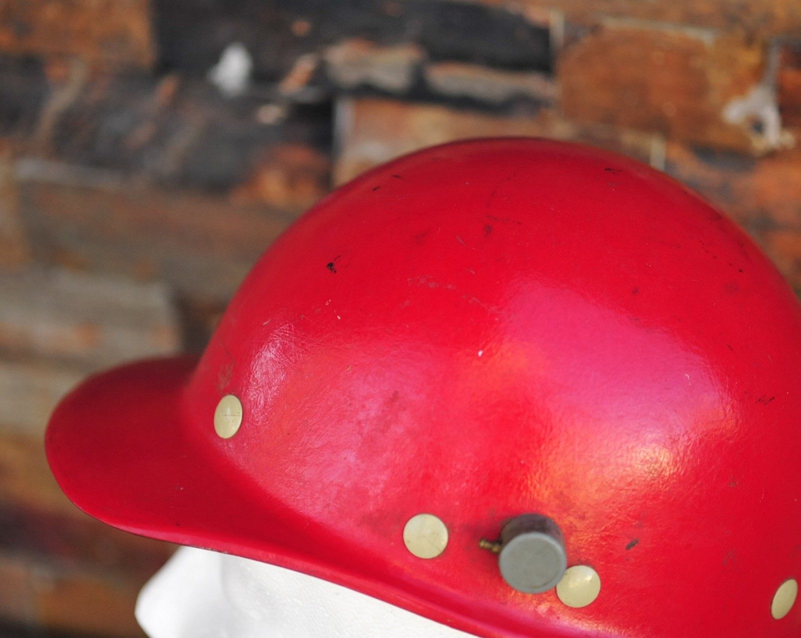 Vintage Red Fibre-Metal Hard Hat SuperGlas Pennsylvania