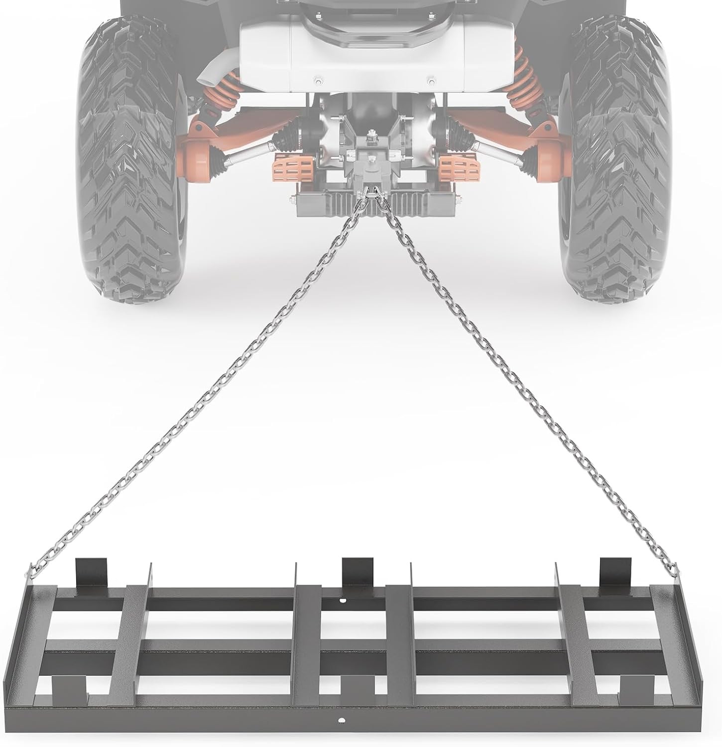 72in Drag Harrow 6 ft Heavy Duty Tow Behind Drag Harrow Driveway Grader Rake