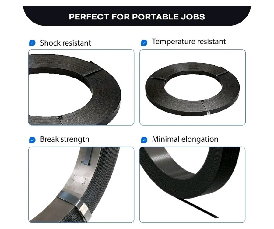 IDL Packaging Portable 1/2″ x 200′ Steel Strapping Kit, 1100 lbs Break Strength