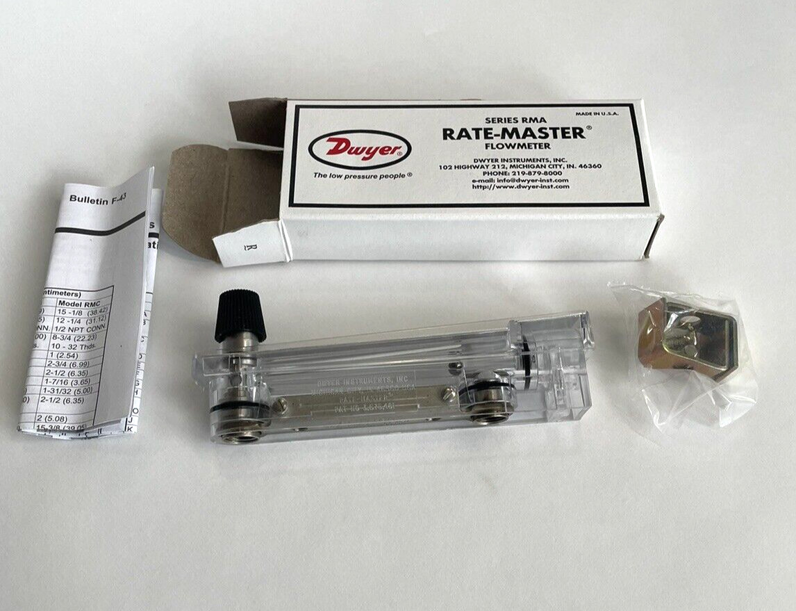 Dwyer Rate-Master Flowmeter RMA-10-SSV -Unused/Original Box-