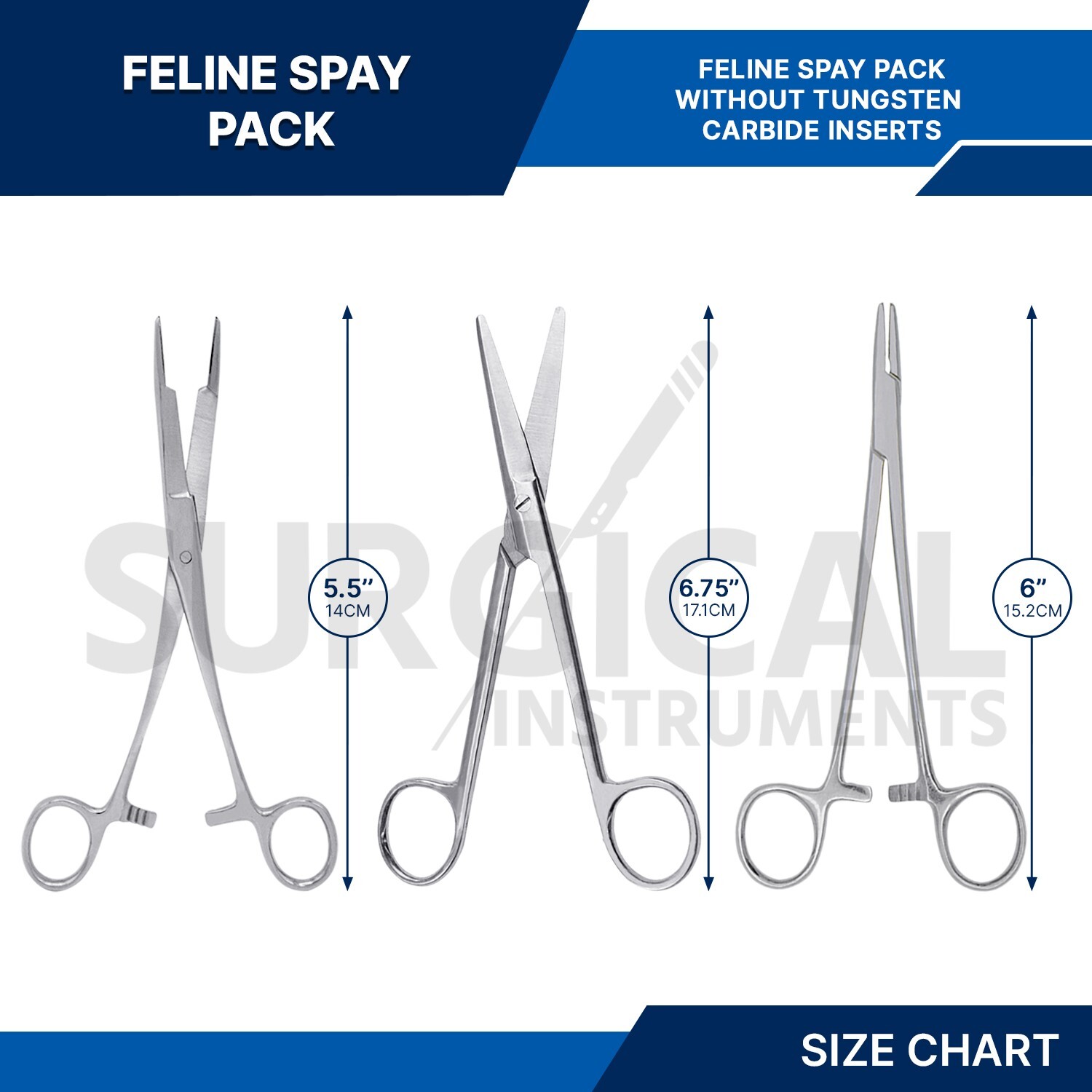 24 Pcs Feline Spay Pack Set Kit Economy Stainless Steel Surgical Veterinary Inst