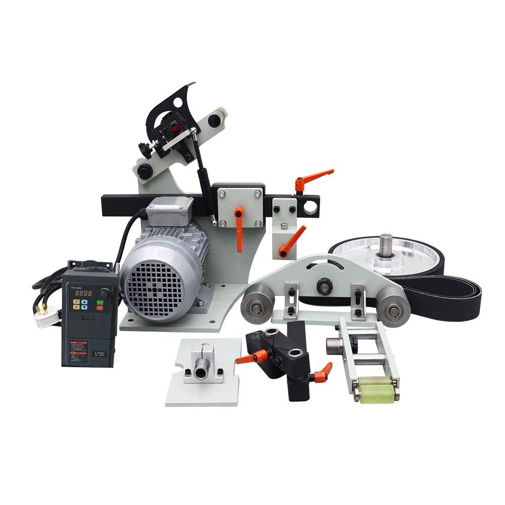 72in Belt Sander Grinder Knife Sharpener Polishing Machine w/ 3 Belts 220V 1500W