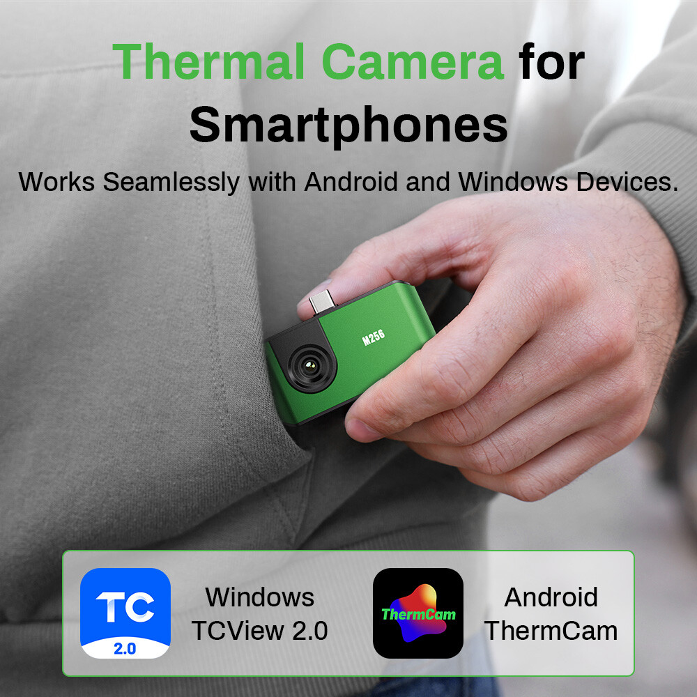 AMPBANK M256 256×192 High Resolution Thermal Camera for Android