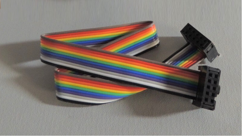 3 pieces 1ft 10-Pin (2×5) Female to Female 2.54mm-Pitch IDC Flat Ribbon Cable