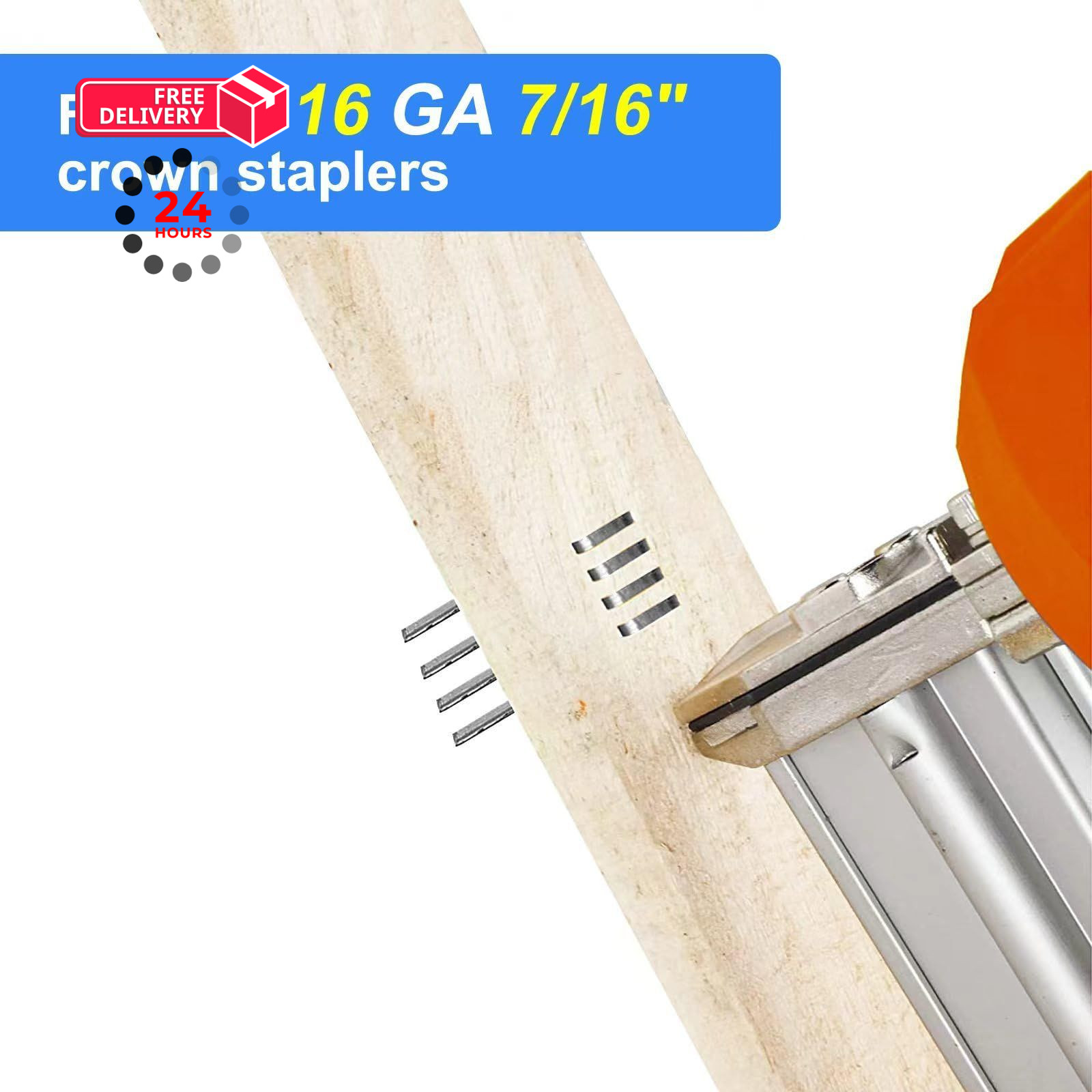 SimCos 16 Gauge 7/16″ Crown Staples 16 Gauge, 3/4″, 1″, 1 1/2″, 2″, silver