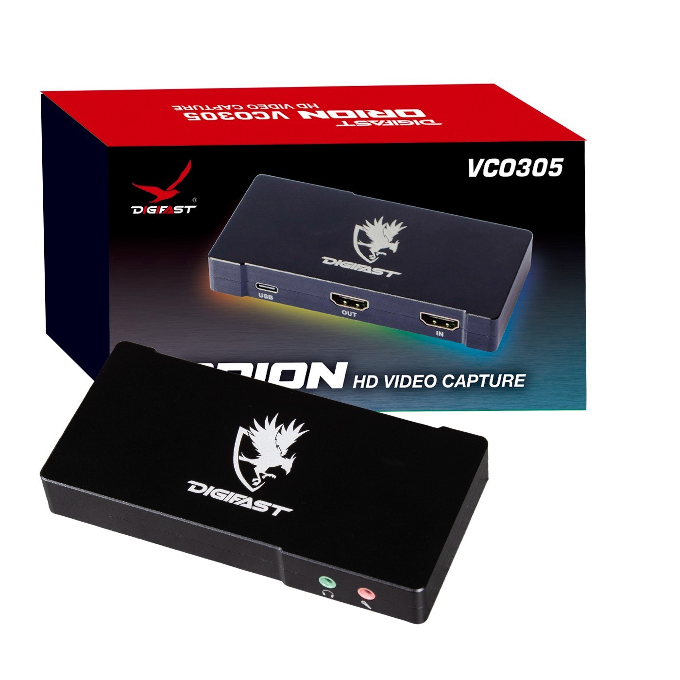 Digifast 1080p 60Hz Video Capture Device for Live Streaming & Recording