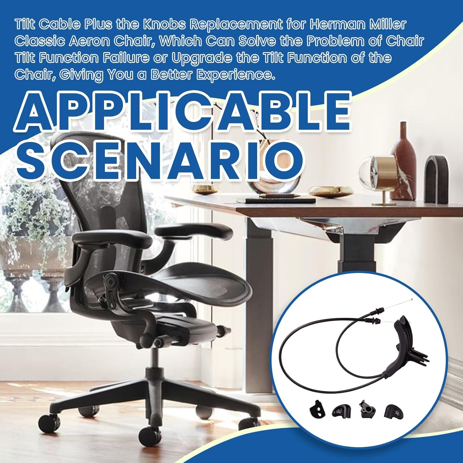 Forward & Rear Tilt Control Kit For Herman Miller 1996-2016 Classic Aeron Chair