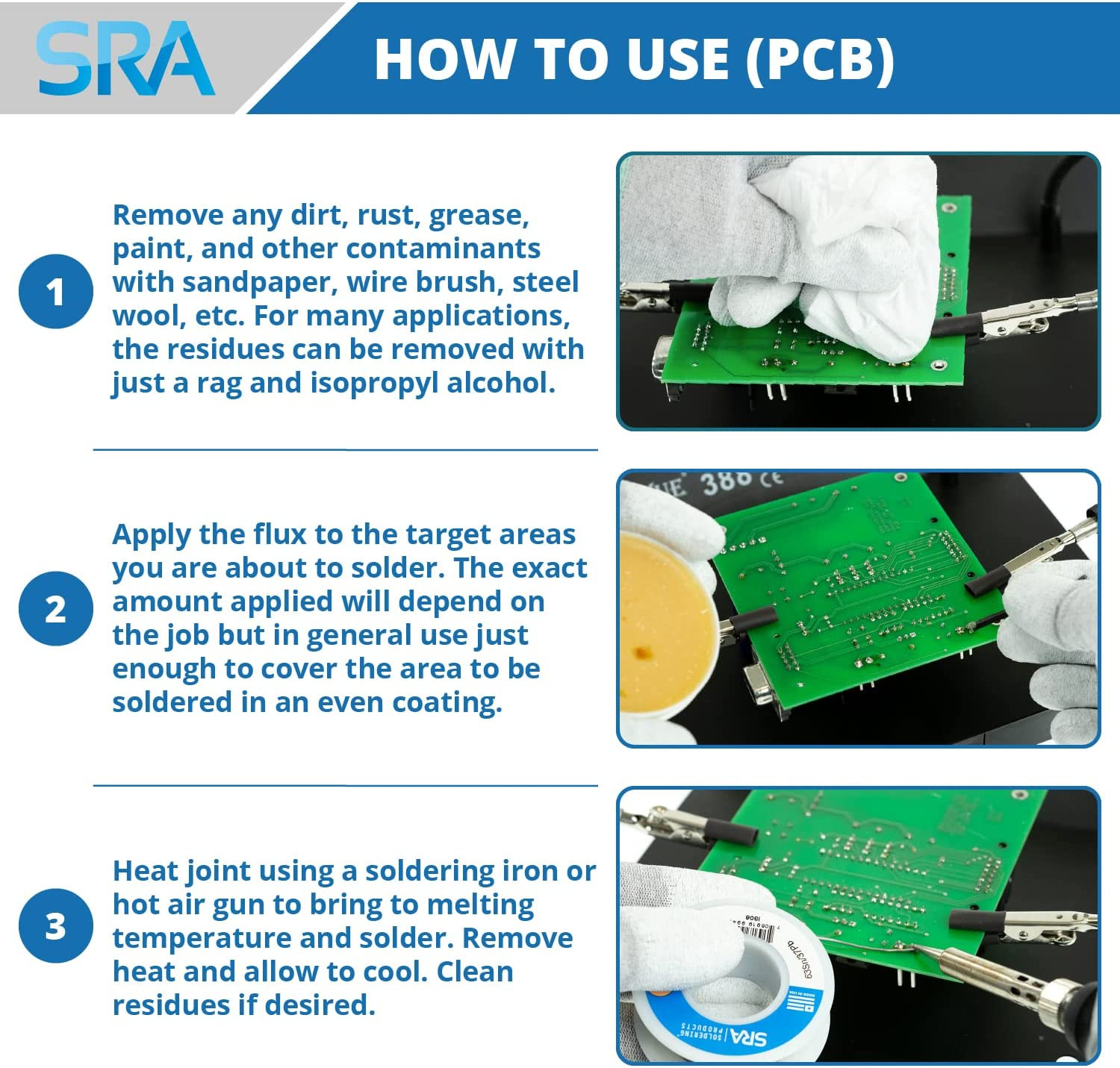 SRA Solder 135 Rosin Paste Soldering Flux for Electronics, No Clean Flux Made fo