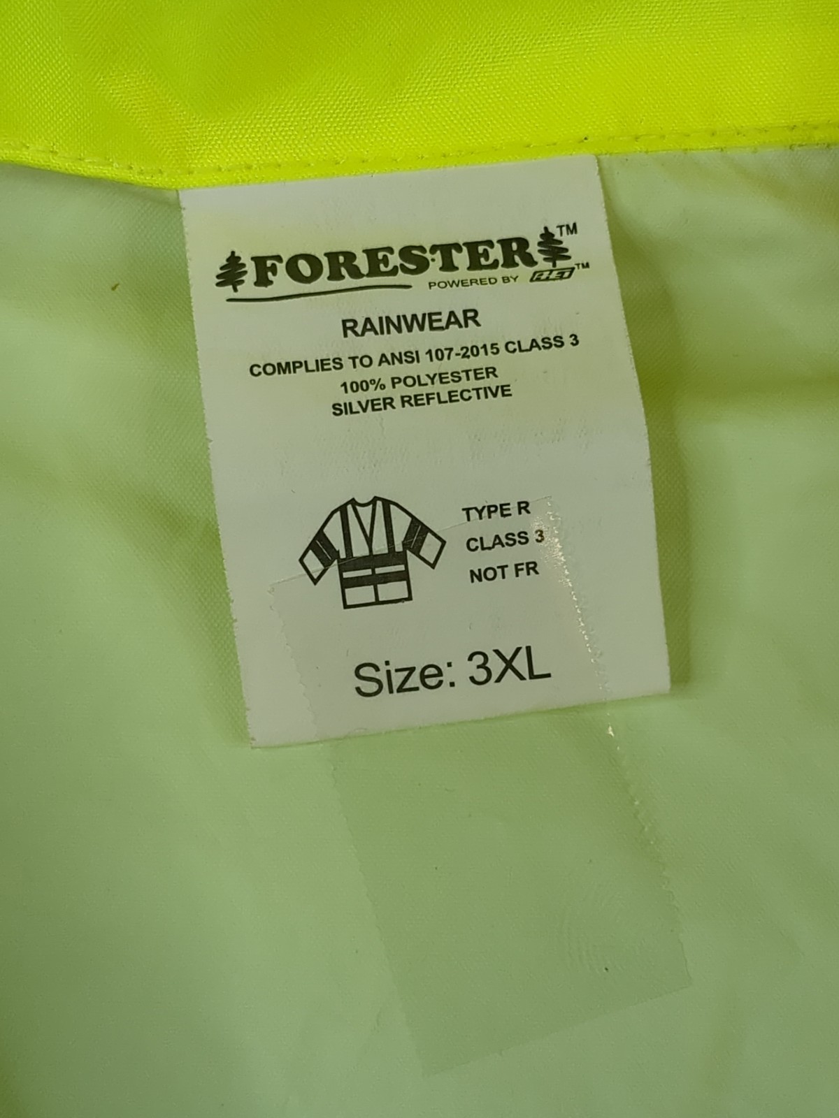 Forester Rainwear Jacket & Trousers Type R Class 3 Not FR XXXL