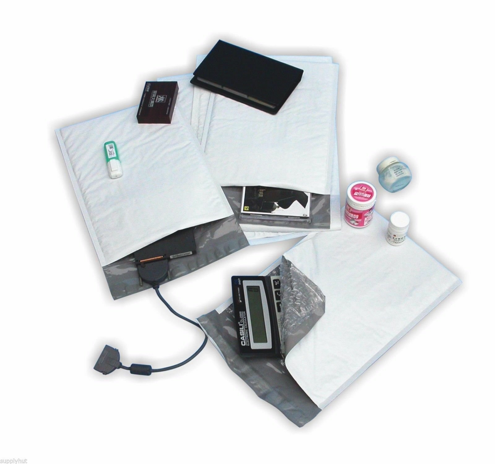 50 #000 4×8 Poly Bubble Padded Envelopes Mailers Shipping Case 4″x8″