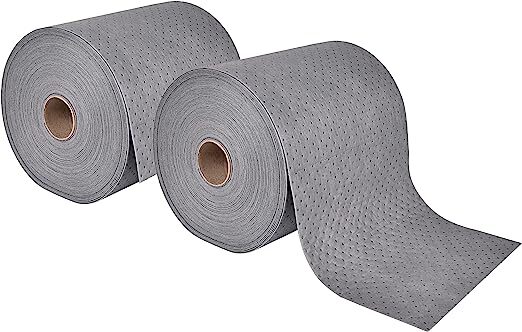 2pcs Aain LT010A Heavy Duty Oil Absorbent Pads, Oil Maintenance Mat Roll 150′ L