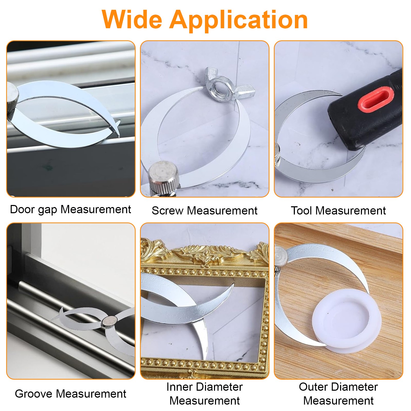 Inside Outside Caliper Gauge Double Ended Bowl Caliper Clearance Measuring Ruler