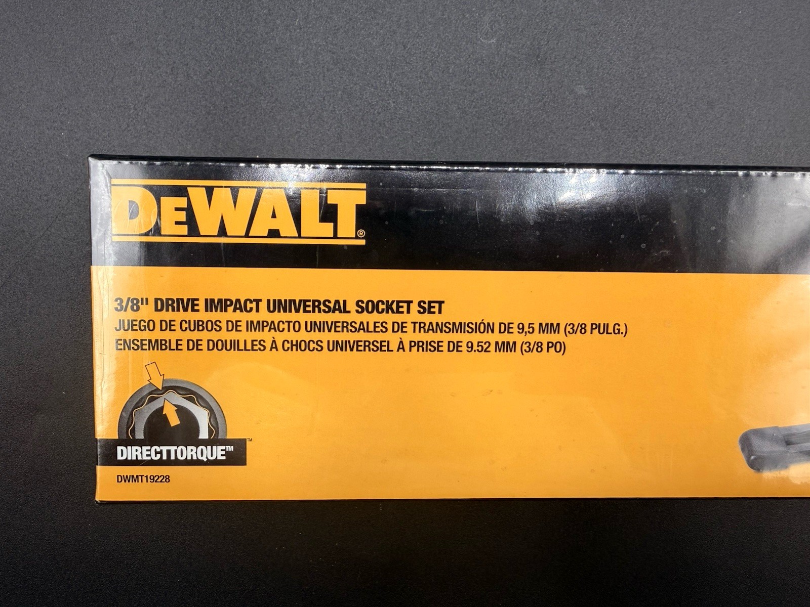Dewalt 3/8″ Drive Impact Universal Socket Set (SAE) (DWMT19228)