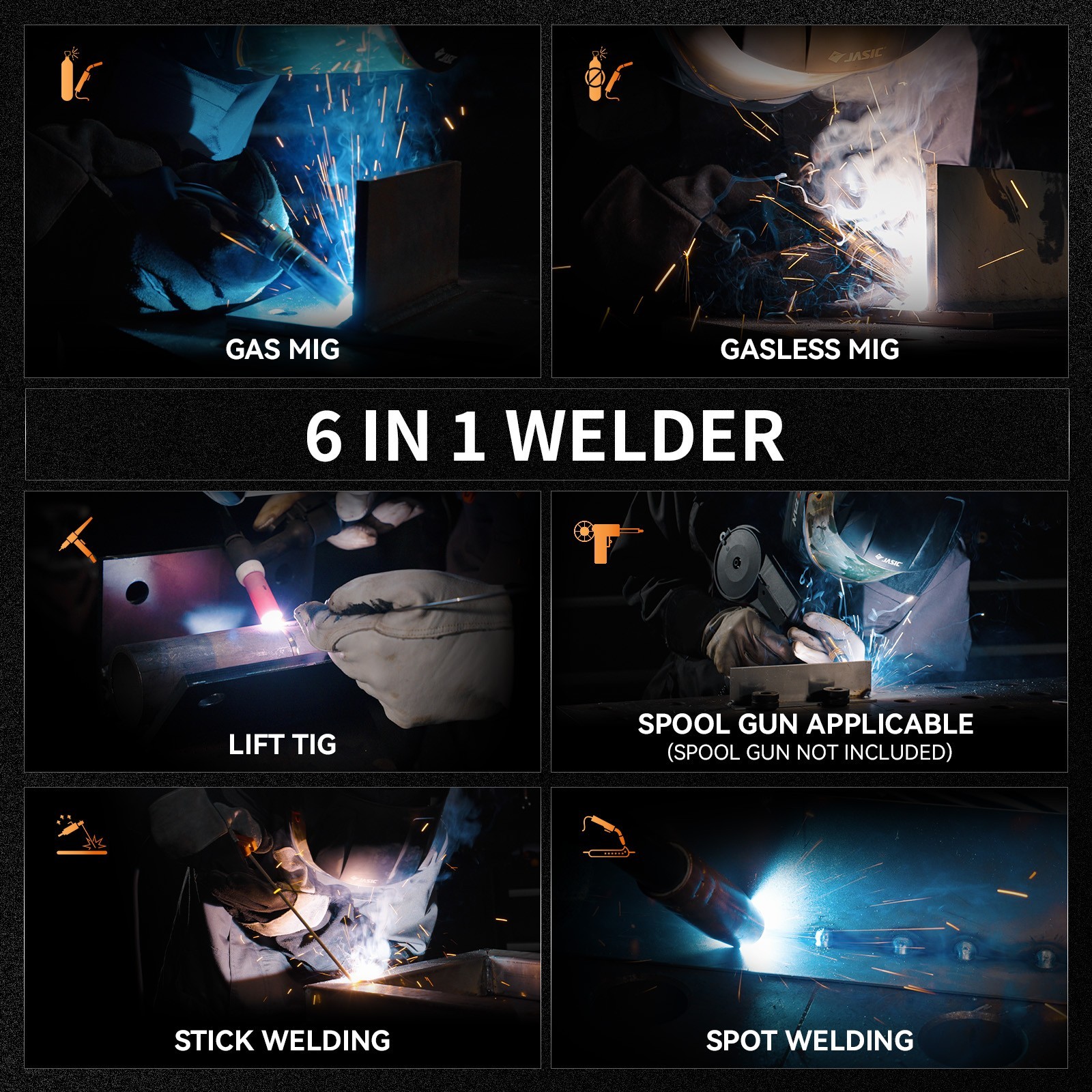 JASIC MIG Welder + Plasma Cutter PFC Welding/Cutting Machine for 95-265V Voltage