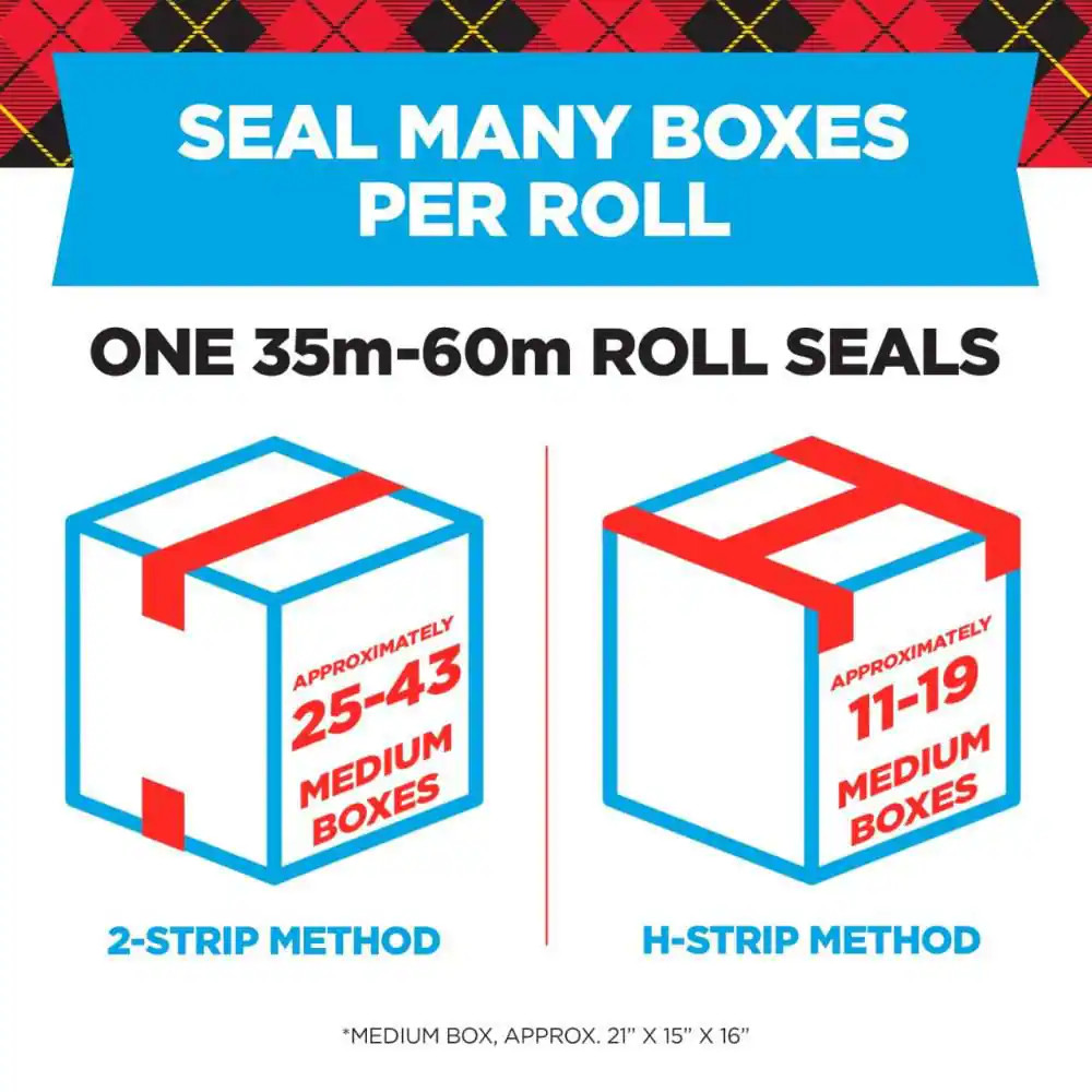 1.88 In. X 54.6 Yds. Heavy Duty Shipping Packaging Tape (6 Rolls per Pack)