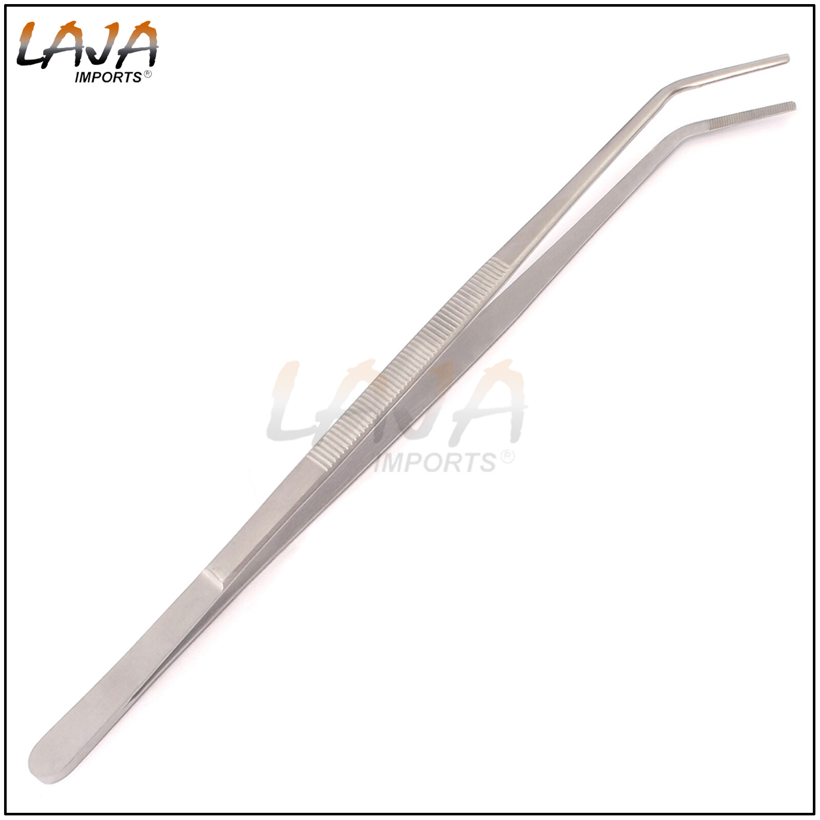 Feeding Tongs 18″ 2 Pcs Super Thick Forceps Curved and Straight Snakes, Reptile