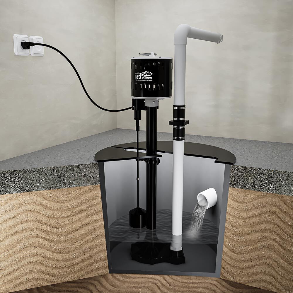 K2 Pumps Pedestal Sump Pump 1/2 Hp Stainless Steel