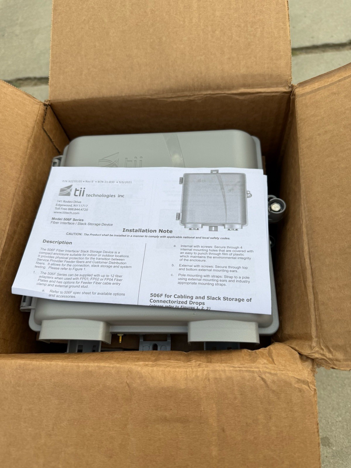 Lot Of 5 TII Network Technologies Wire Terminal Box Enclosure 506F-01-01-02-E