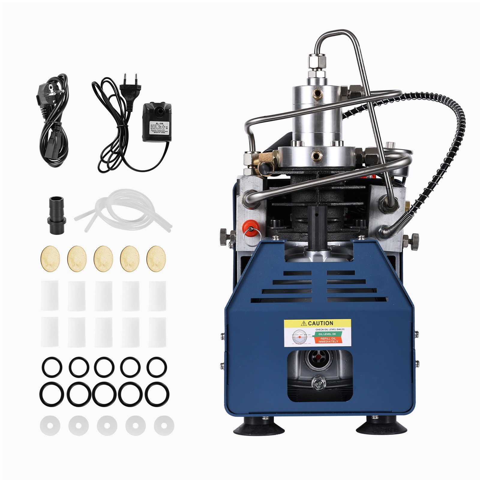 PCP Air Compressor 30Mpa/4500Psi Auto-Stop High Pressure Airgun Pump Diving Tank