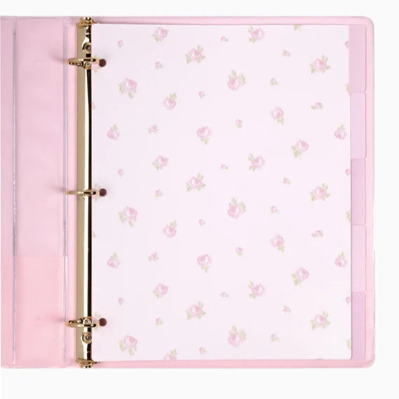 LoveShackFancy Yoobi Blooming Heirloom 1″ Binder with 5-Tab Dividers