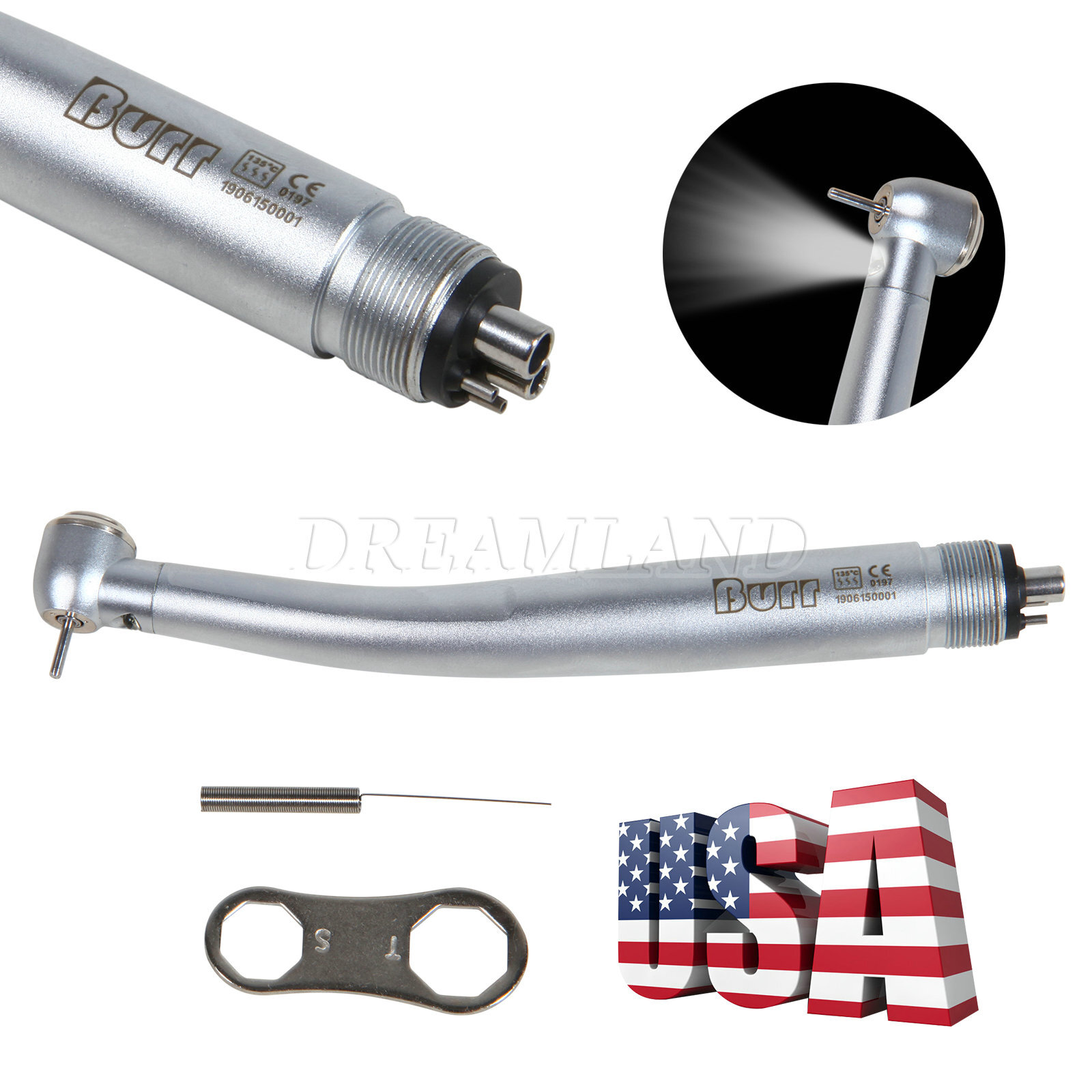 Dental Pana Max LED Self-Power E-generator Fiber Optic High Speed Handpiece 4H