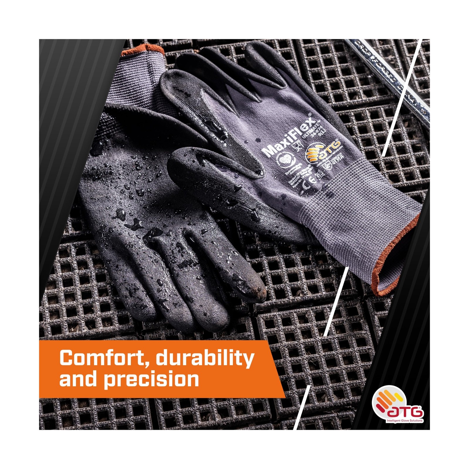 ATG MaxiFlex PIP 34-874/M MaxiFlex Ultimate, Foam Nitrile Palm Coated Gloves,…