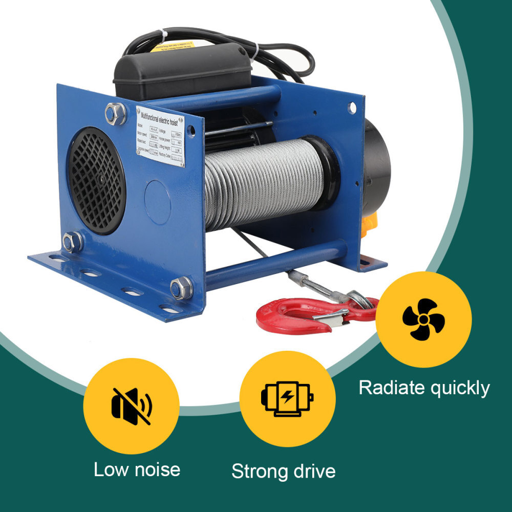 Electric hoist winch 880 lbs Heavy Duty Electric Winch 98ft Rope