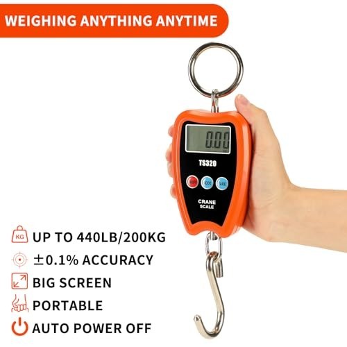 Digital Crane Scale 300kg/660lbs 200kg/440lbs with LED Handheld Mini Hanging