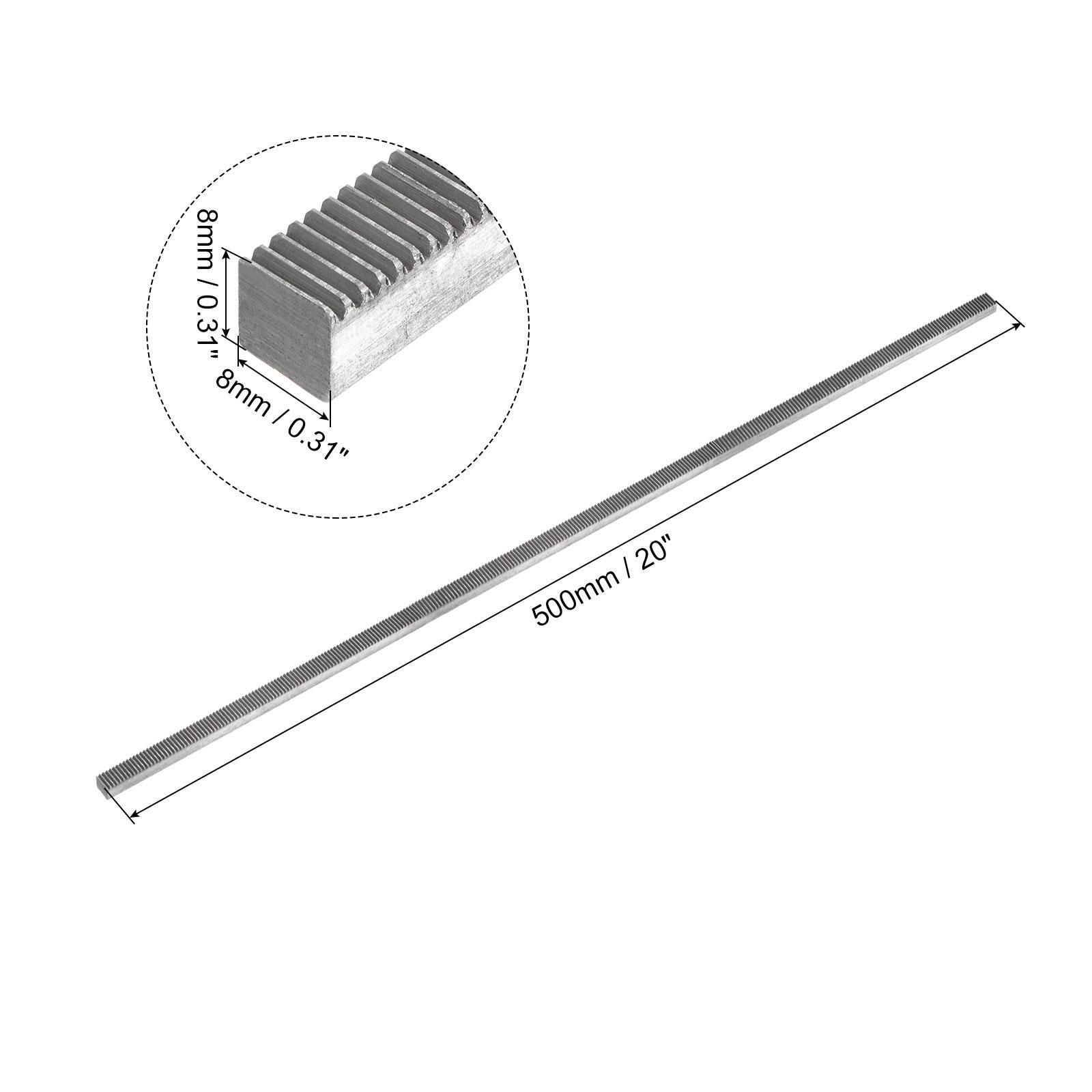 0.5 Mod 8mm x 8mm x 500mm 45# Carbon Steel Rack for Motor Pinion Gear