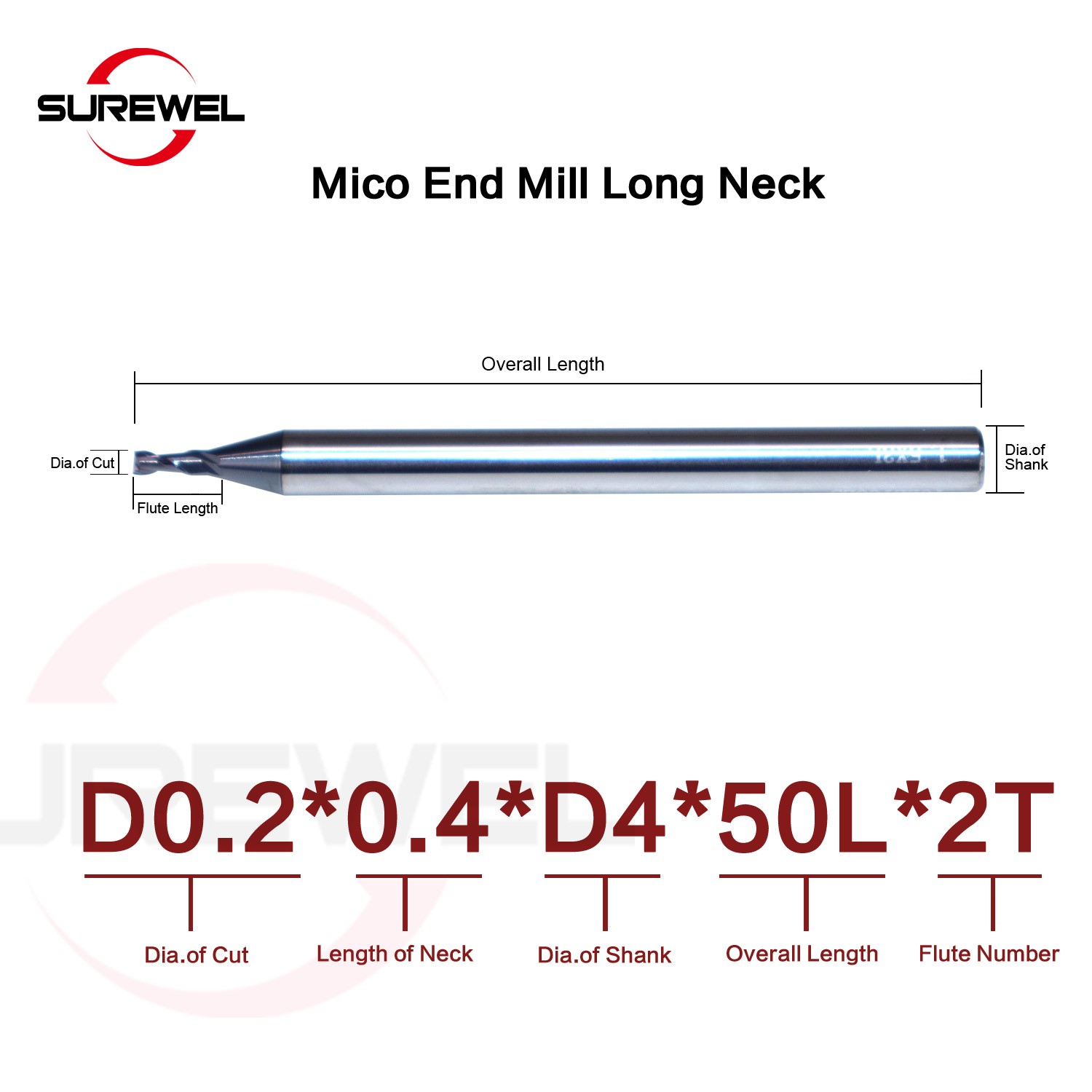 Micro End Mill Carbide CNC Small Mini Machining Cutter 0.2-0.99 Tool for Steel