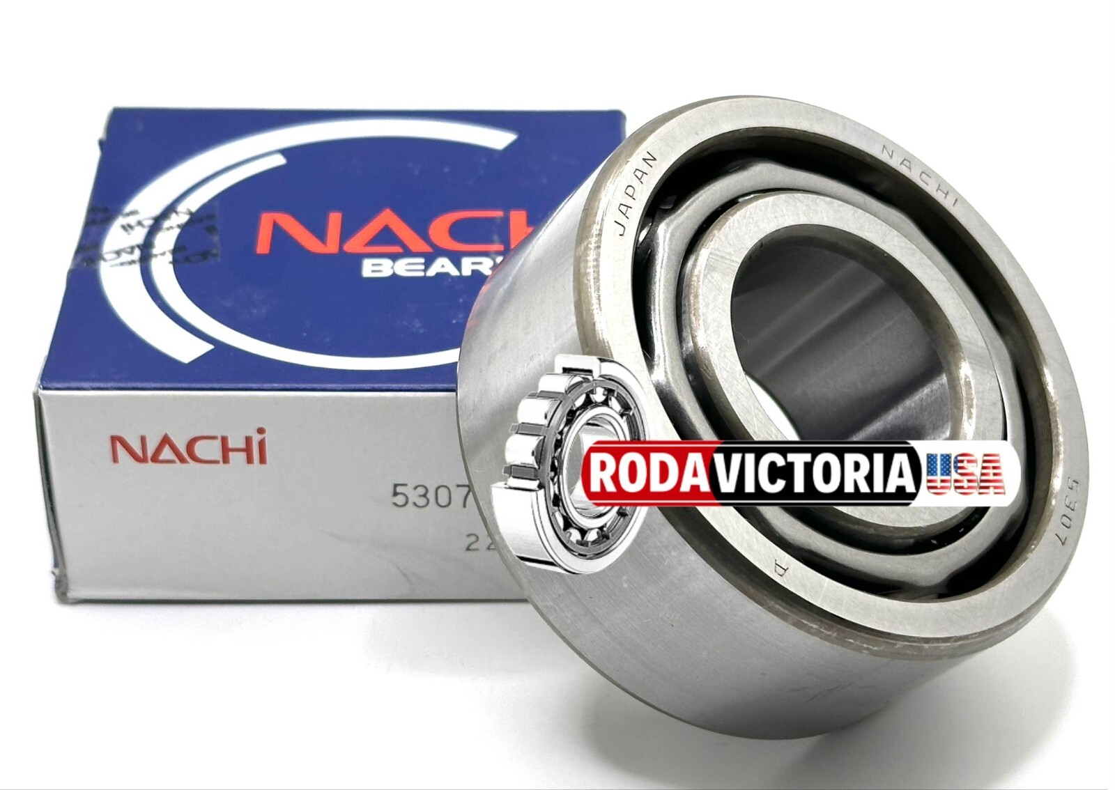 NACHI JAPAN 5307 C3 DOUBLE ROW ANGULAR CONTACT BALL BEARING 35x80x34.9mm