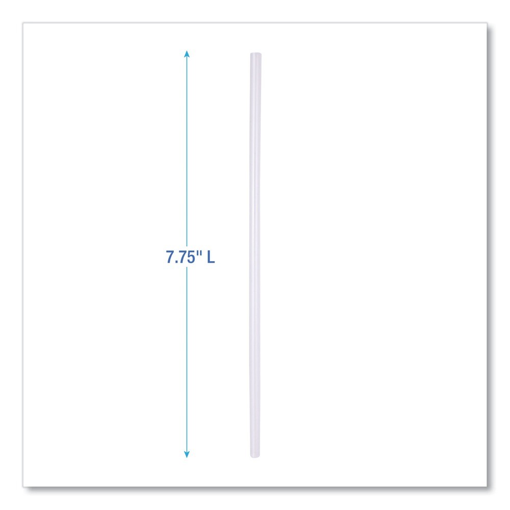 Boardwalk JSTW775CLR 7.75 in. Wrapped Jumbo Straws – Clear (12500/Carton) New