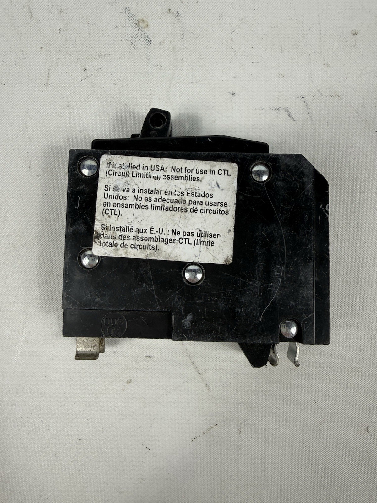 Square D QOT2020NC, TWIN, Tandem, 1 Pole, 20 Amp Circuit Breaker, QO 20A NO HOOK
