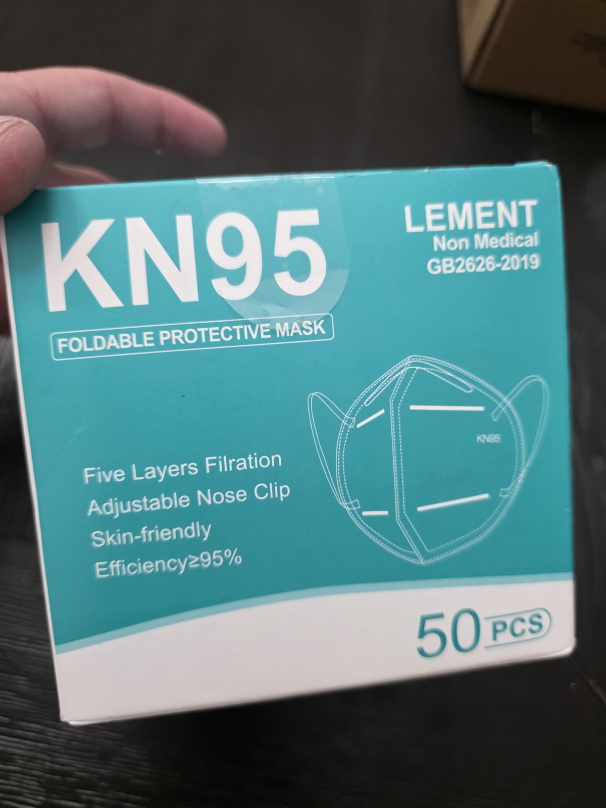 Lement KN95 Disposable Face Masks 5-Layer 50 Pack GB2626-2019 🔥 Awesome