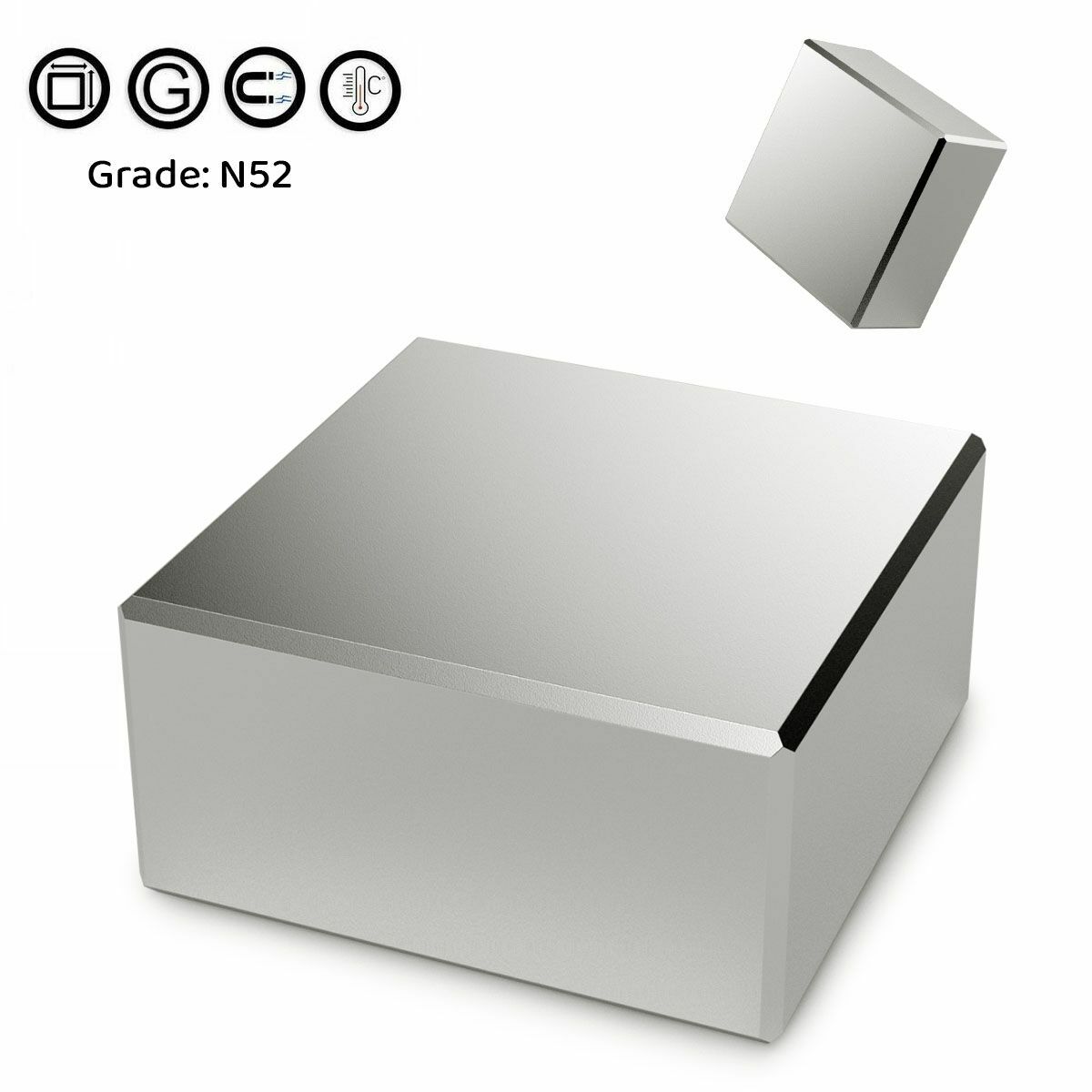 Block Magnets Super Strong N52 Neodymium Large Magnet 40*40*20mm Rare Earth NEW