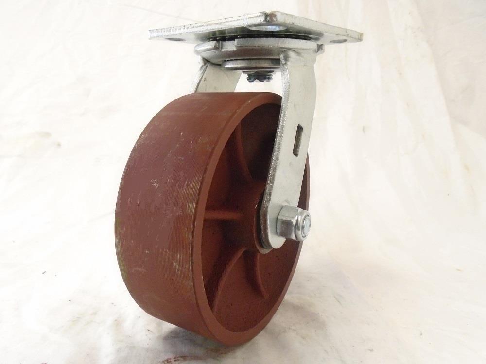 6″ x 2″ Swivel Caster Ductile Steel Wheel (2) & Rigid (2) 1400lbs Each Tool Box