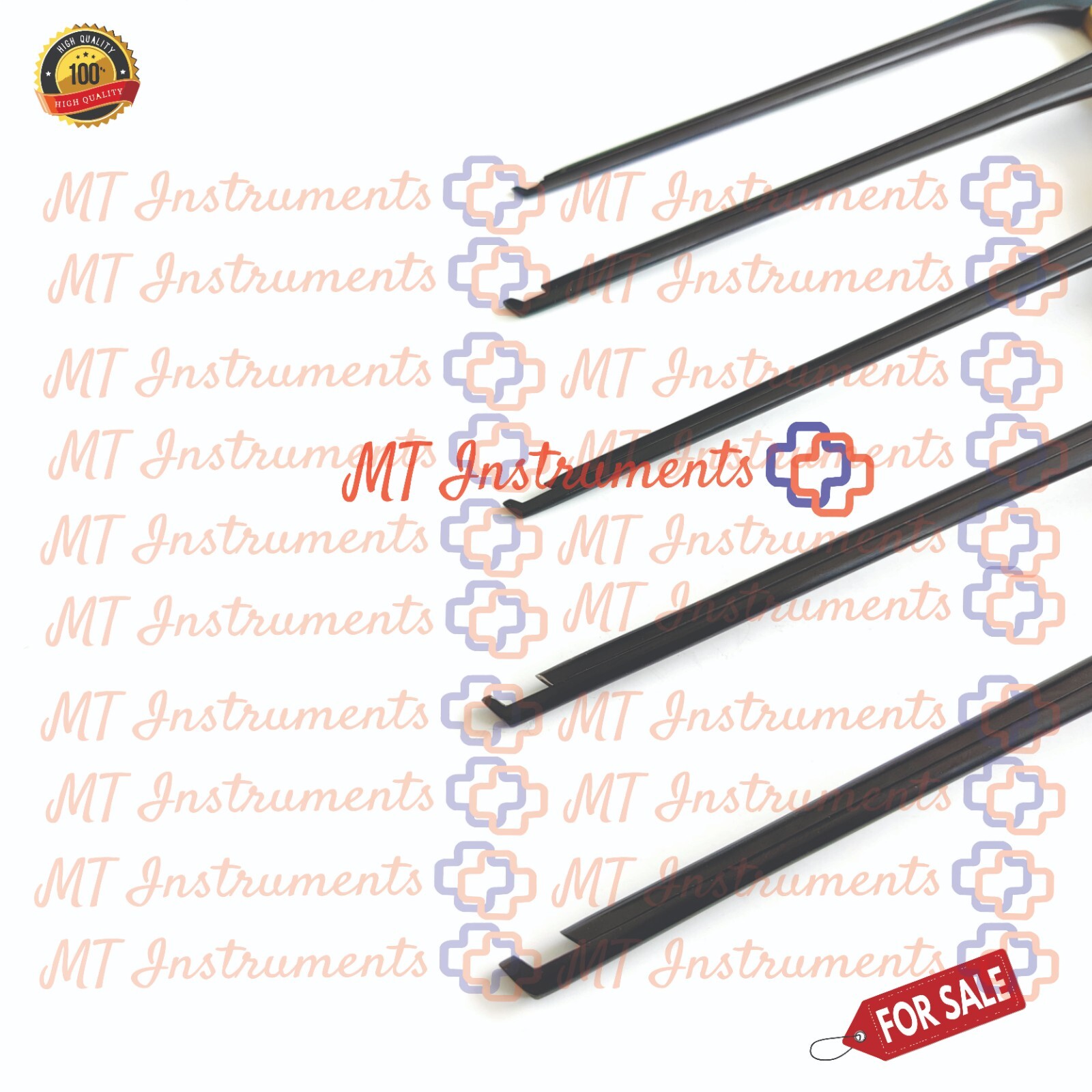 Kerrison Rongeurs 1mm to 5mm Set 8” Titanium Nitride Black & Gold Coated German