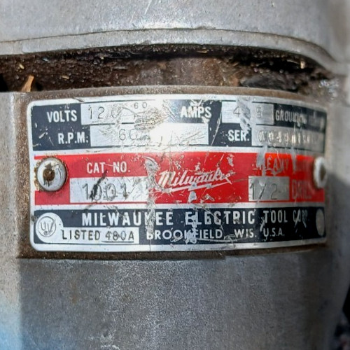 Milwaukee Heavy Duty 1/2″ 600 RPM Drill model 1001 Made In USA