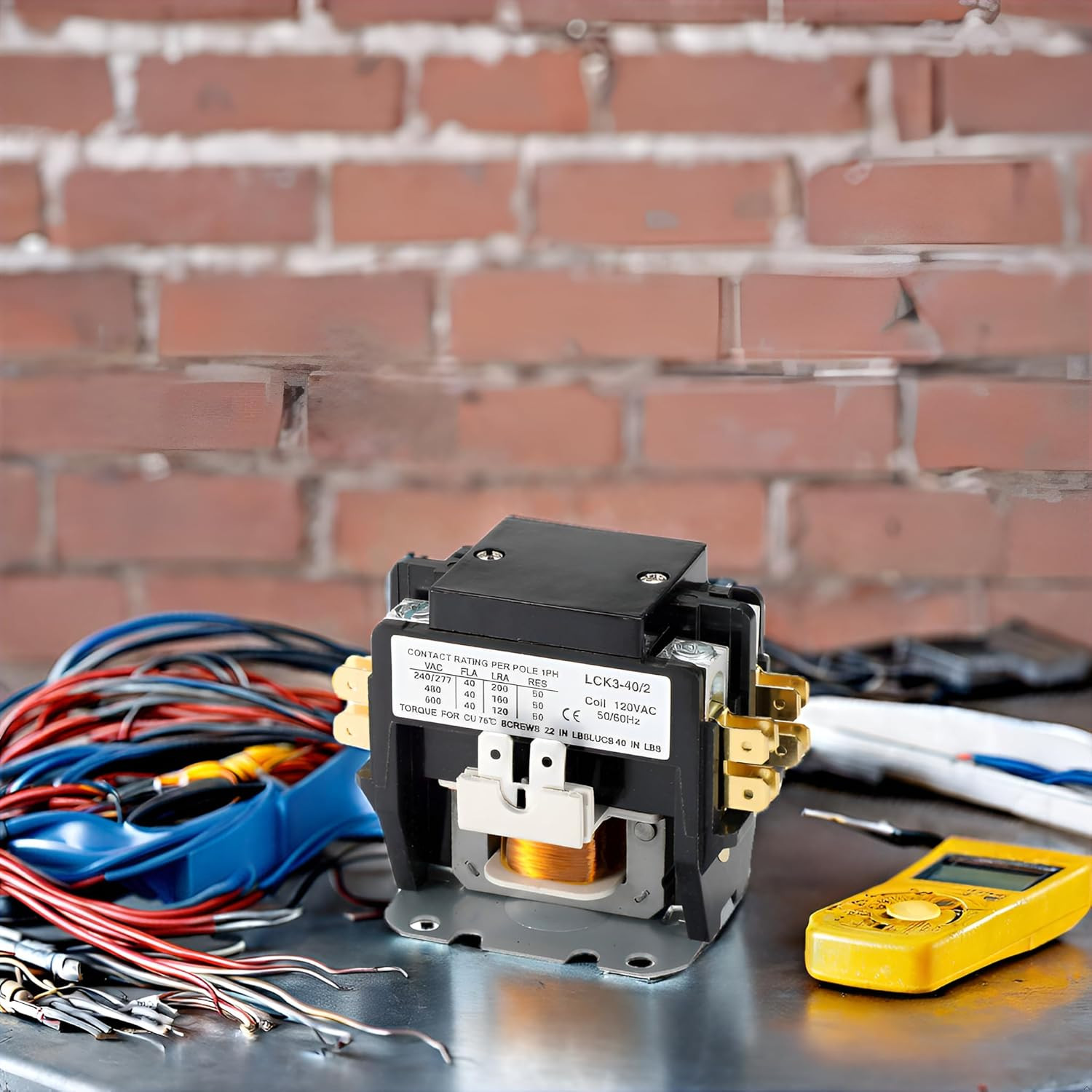 120V Coil 2 Pole Fla 40 Amp Definite Purpose Ac Contactor