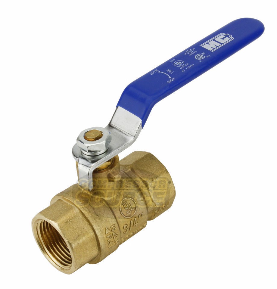 3/4″ Female NPT Brass Ball Shut Off Valve Water Air Fluid 600 PSI WOG Full Port
