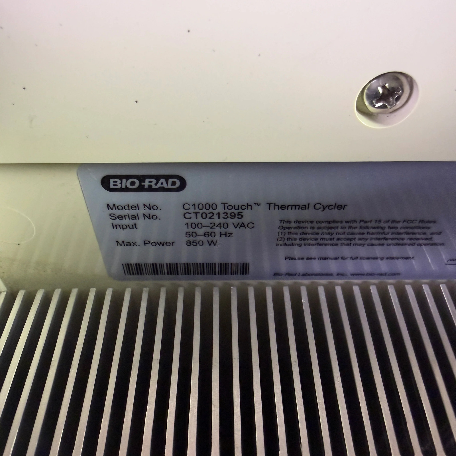 Bio-Rad C1000 Touch Thermal Cycler w/ CFX96 Real-Time PCR System
