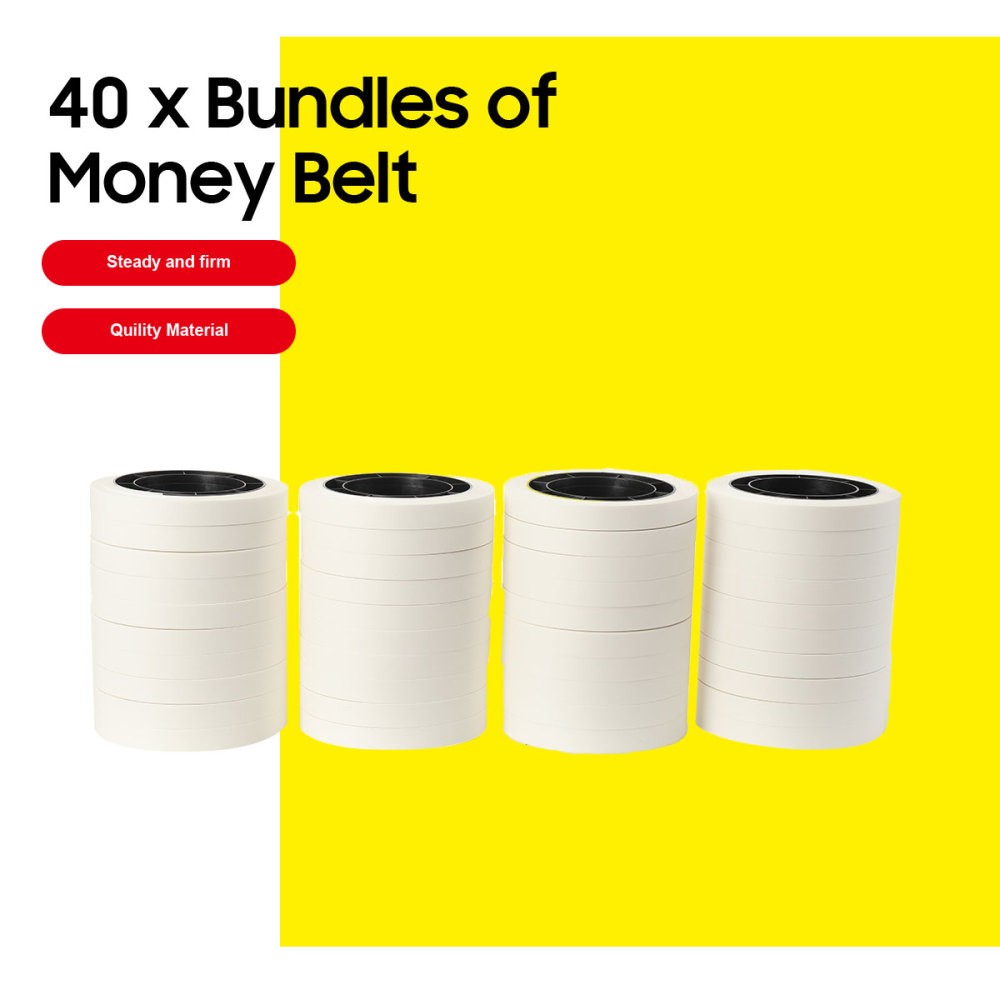 40 Pcs Bundle Tying Paper Tape For Strapping Money Banknote Binding Machine