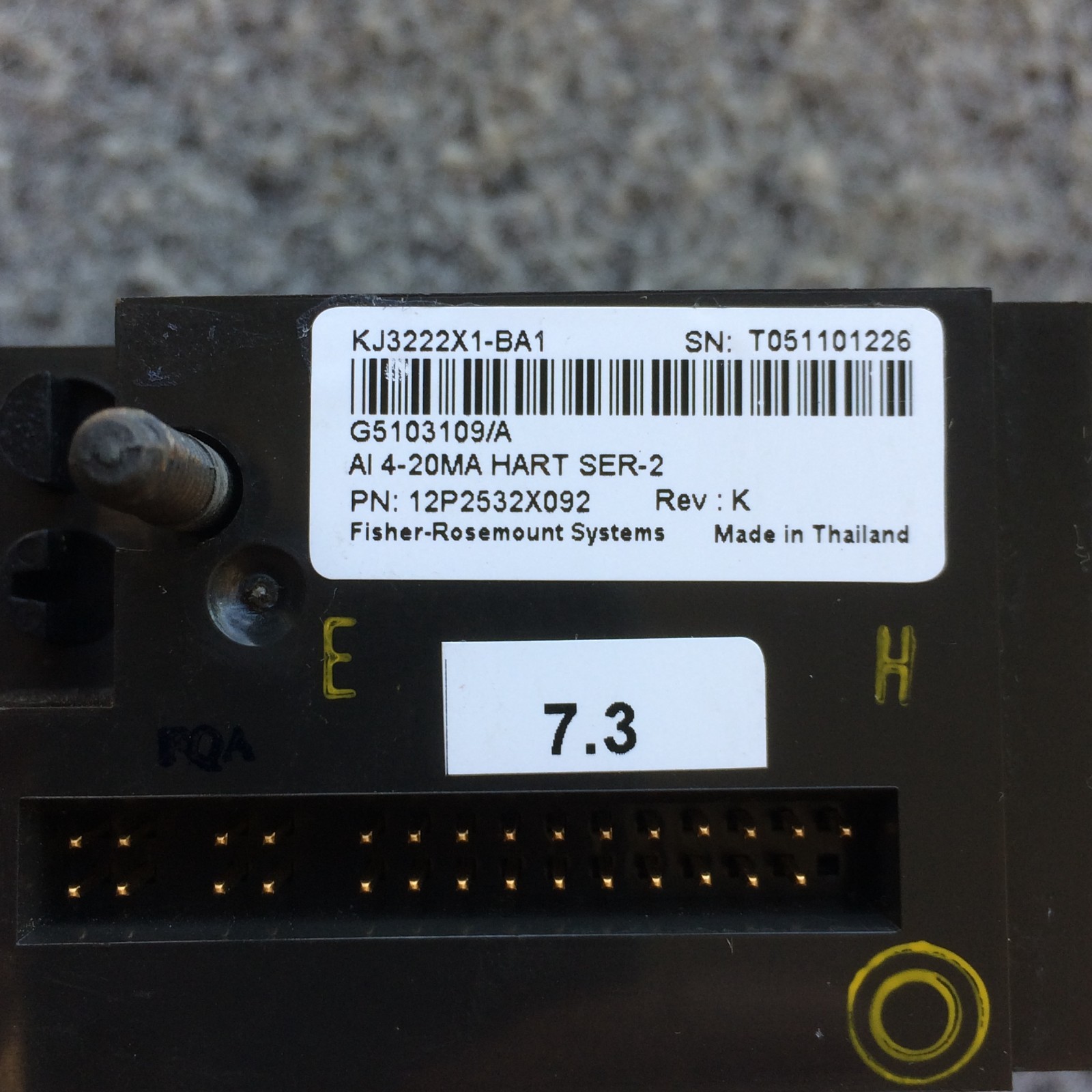 EMERSON DELTAV KJ3222X1-BA1 AI CARD 8 CHANNELS 4-20 MA HART SERIES 2 KJ3222X1BA1