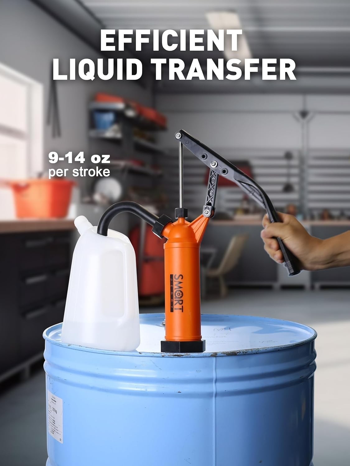 – 55 Gallon Drum Pump | Heavy Duty Manual Rain Barrel Pump for Water, DEF & Corr