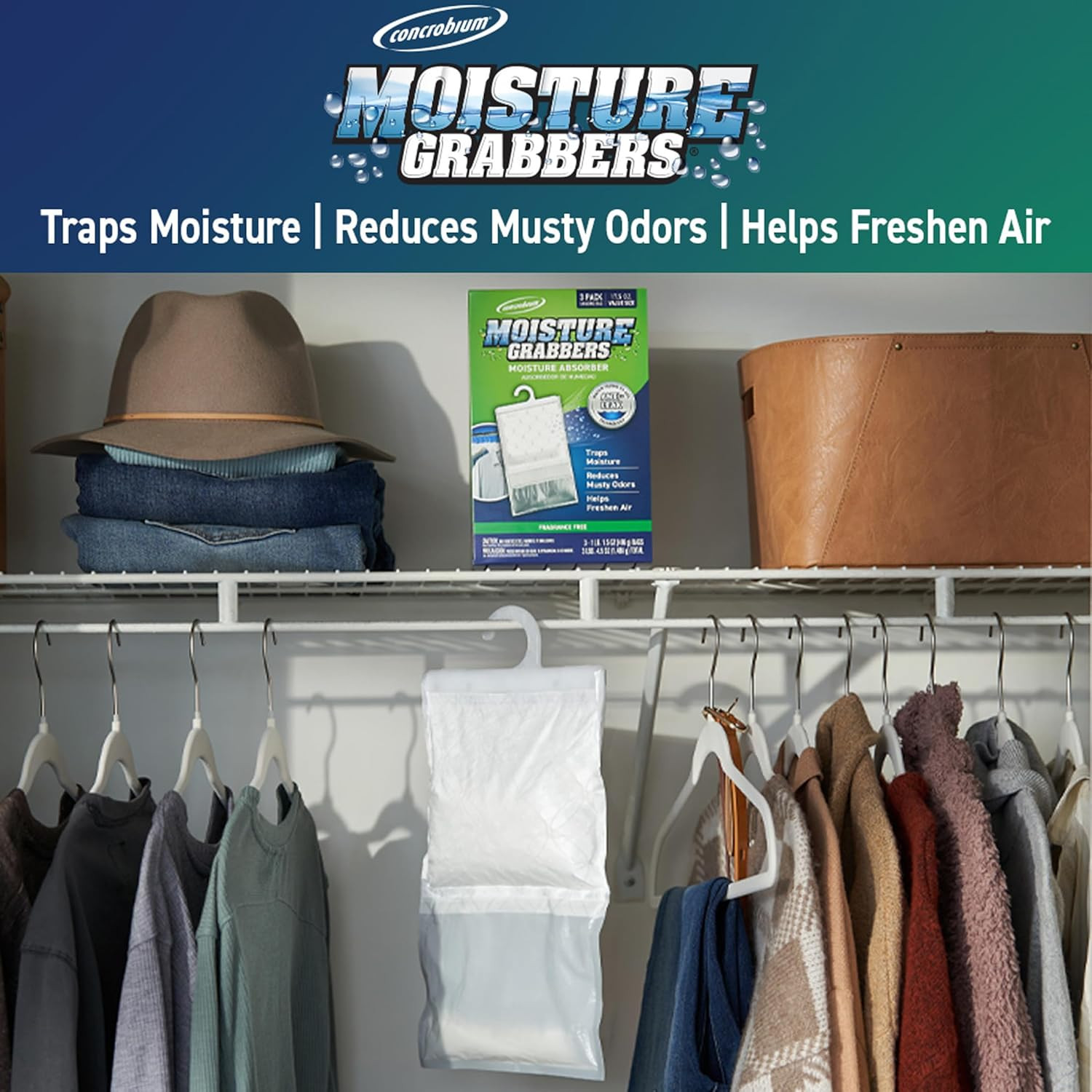 Moisture Grabbers, 3-Pack 17.5 oz Bags (Spring Breeze) — Powerful Moisture Ab…
