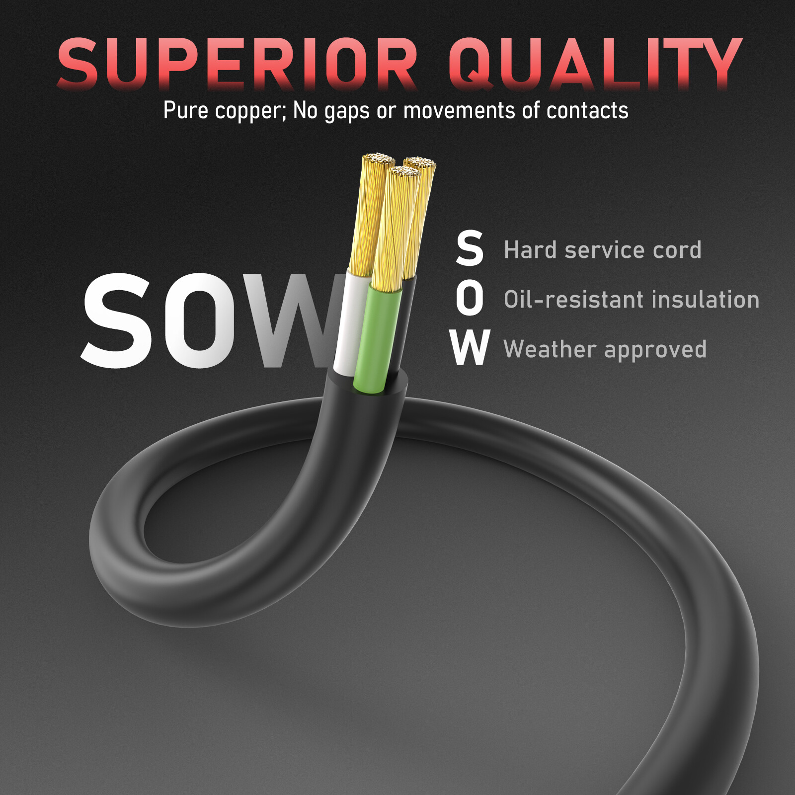 20ft 250 Volt 25 Amp, 10/3 Welder Extension Cord for Welding Machine